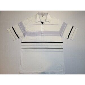 Vintage The Titleist‎ Collection Single Stitch Golf Polo Shirt Stripped Mens L